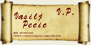 Vasilj Pecić vizit kartica